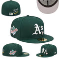 Oakland Athletics Love & Hustle 1989 World Series 59FIFTY Fitted Hat – Green with Heart Embroidery