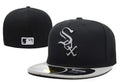 Chicago White Sox Fitted MLB Hat with Metallic Silver Logo and Gray Brim