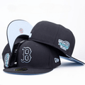 Boston Red Sox World Series Fitted Hat with Light Blue Accents – Black